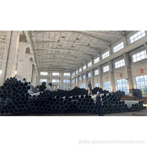 Octagonal Steel Pole Dominican 9M 10.5M 12M 14M Galvanized Steel Pole Factory